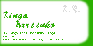 kinga martinko business card